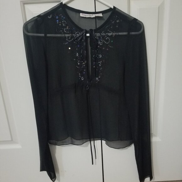 Sparkly Sheer Sequin Top - Picture 1 of 5